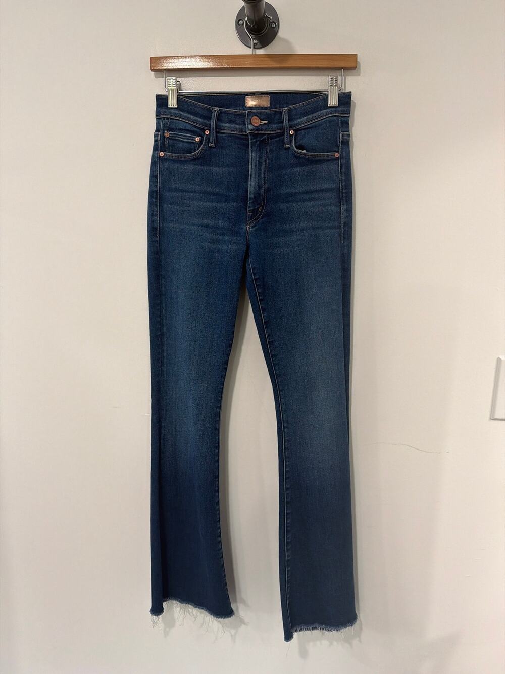 MOTHER The Weekender Fray Jean in Home Movies Blue Size 26